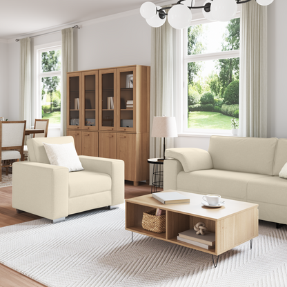 3-Delt Sofasæt Med Puder I Linned