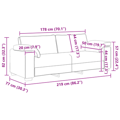 3-Delt Sofasæt Med Puder I Linned