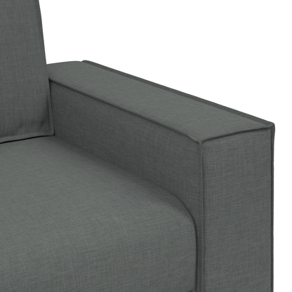 3-Delt Sofasæt Med Puder Mørkegrå Stof