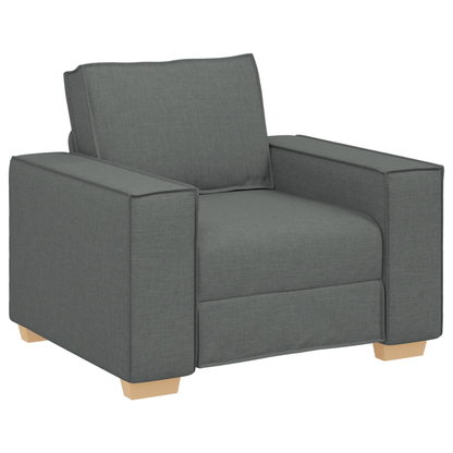 3-Delt Sofasæt Med Puder Mørkegrå Stof