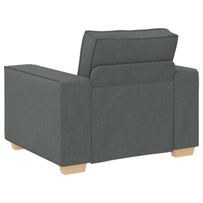 3-Delt Sofasæt Med Puder Mørkegrå Stof