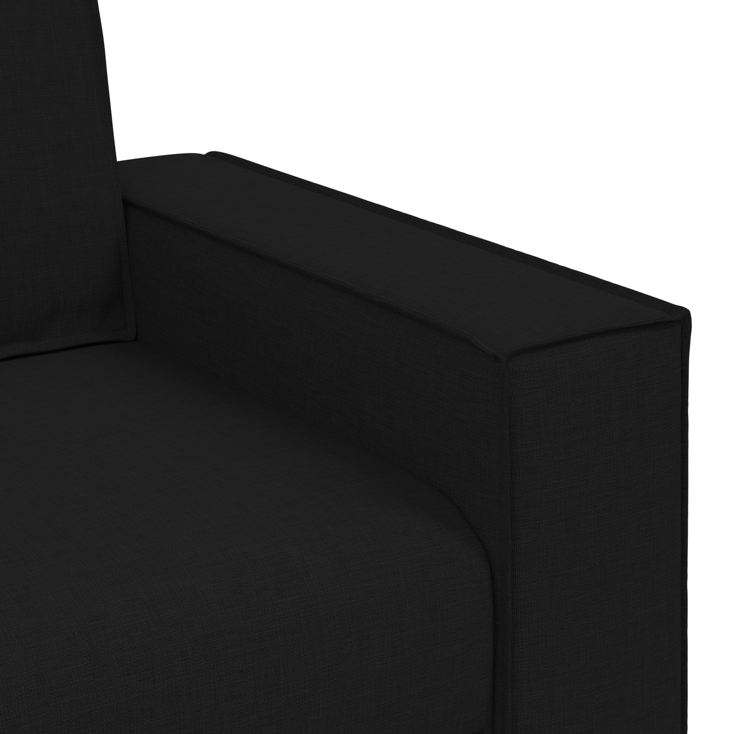 3-Delt Sofa Sæt Med Puder Sort Stof