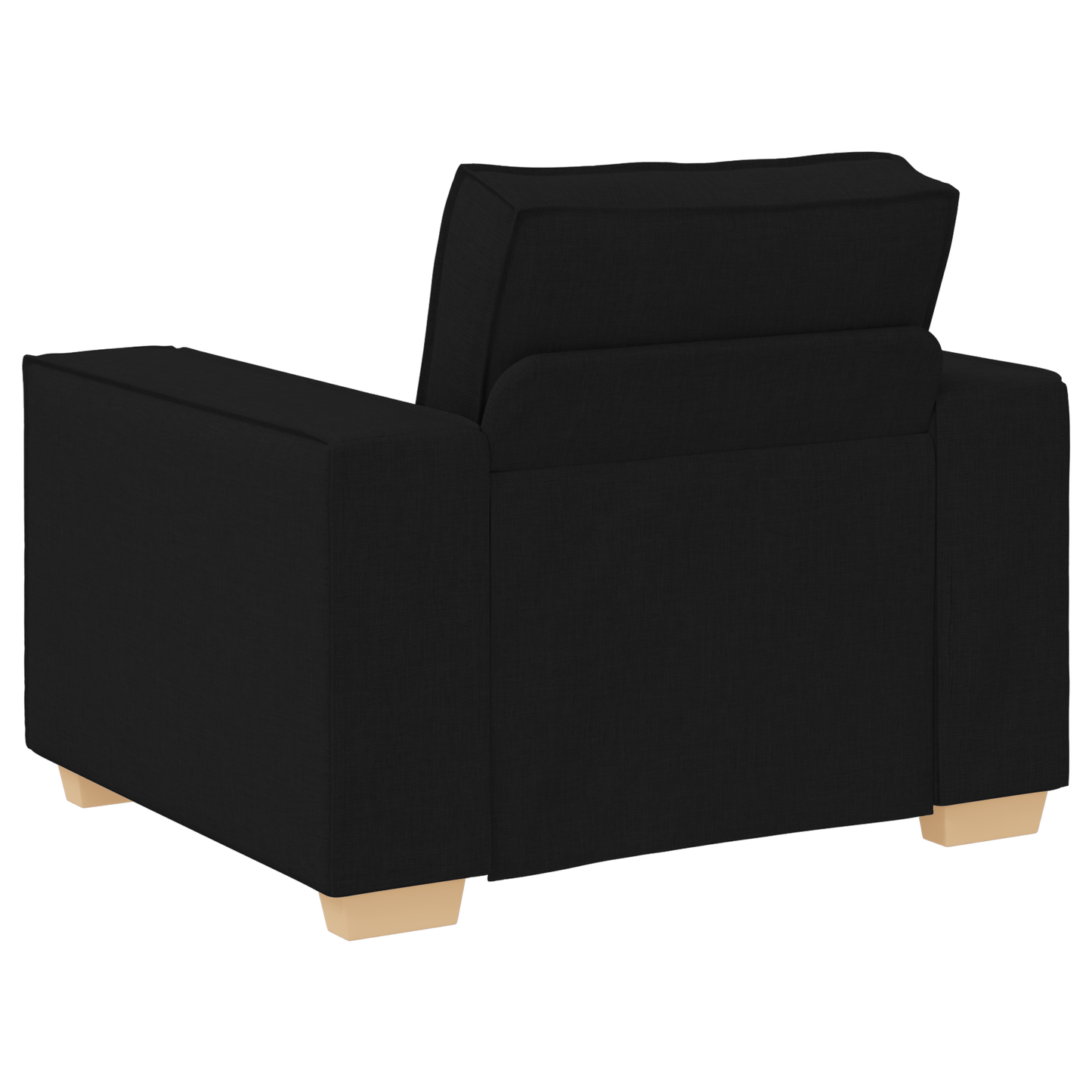 3-Delt Sofa Sæt Med Puder Sort Stof