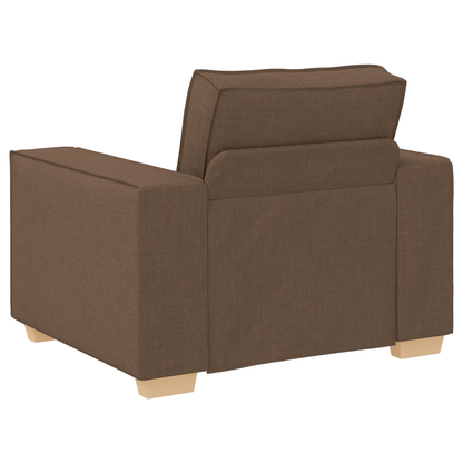 3 Personers Sofasæt Med Puder Brun Stof