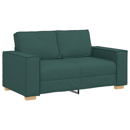 3 Personers Sofa Sæt Med Puder Mørkegrøn Stof