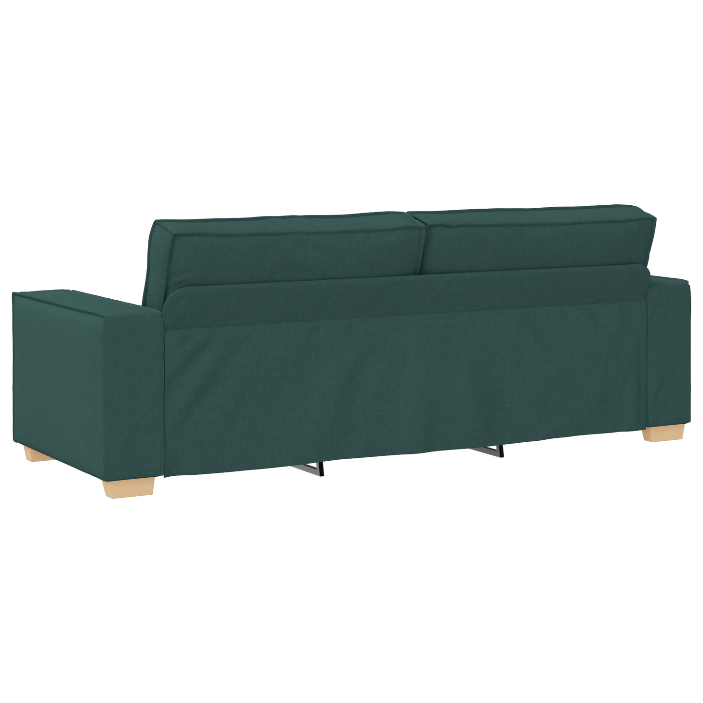 3 Personers Sofa Sæt Med Puder Mørkegrøn Stof