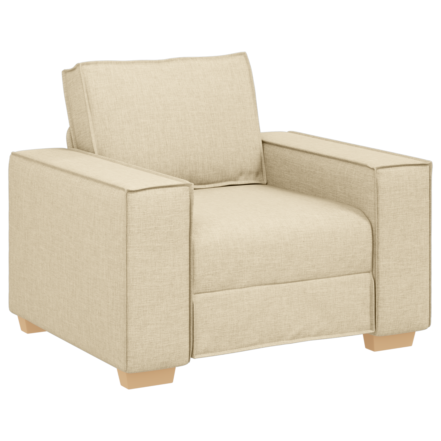 3 Personers Sofaset Med Puder Cremefarvet Stof