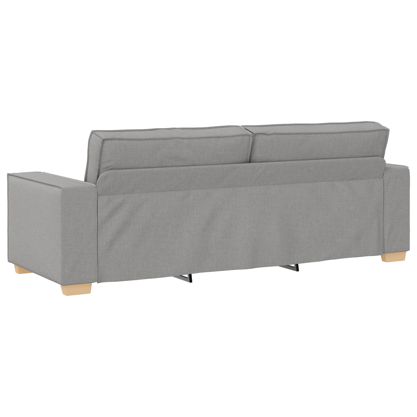 3-Stykke Sofasæt Med Puder I Skygrå Stof