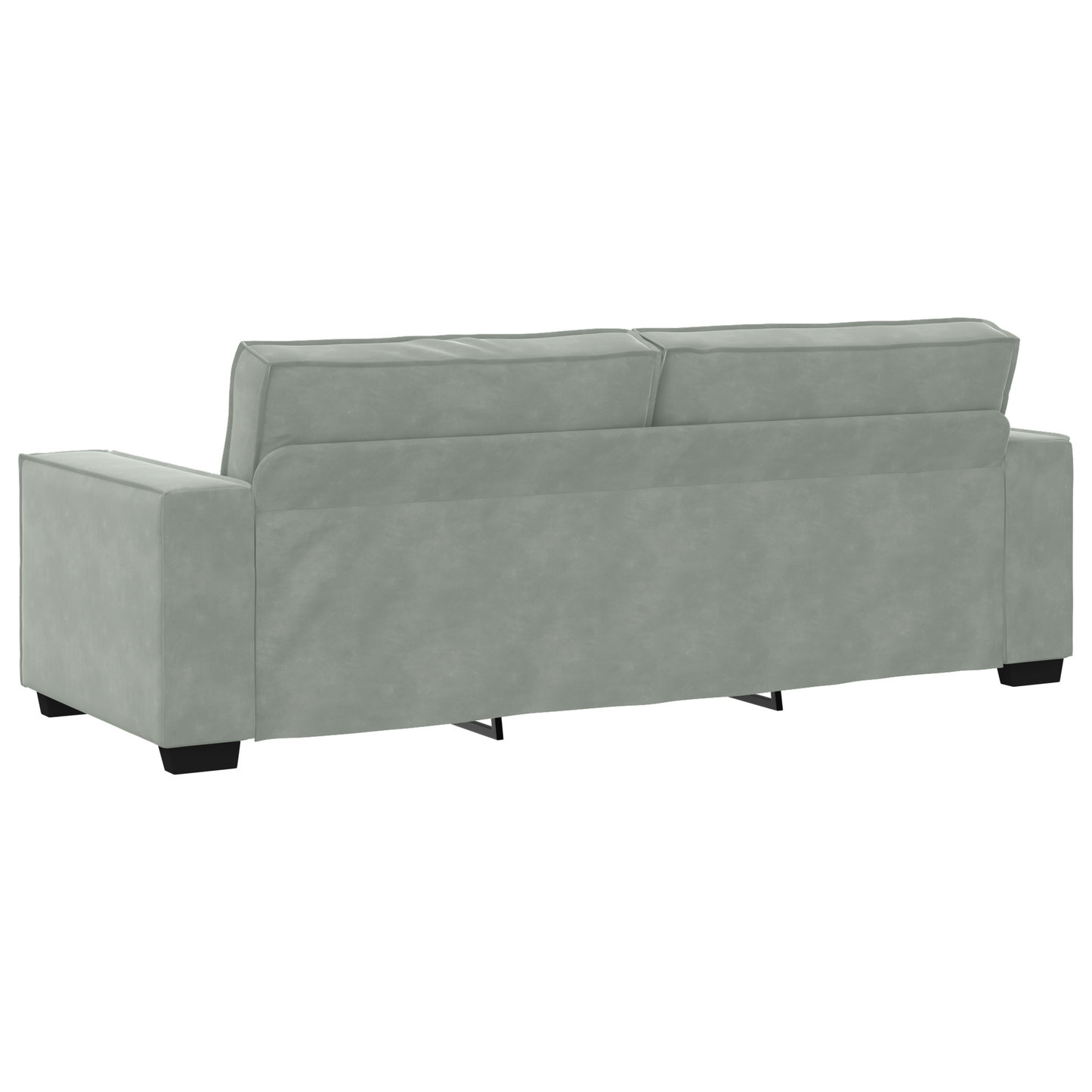 3 Personers Sofa Sæt Med Puder Lys Grå Fløjl