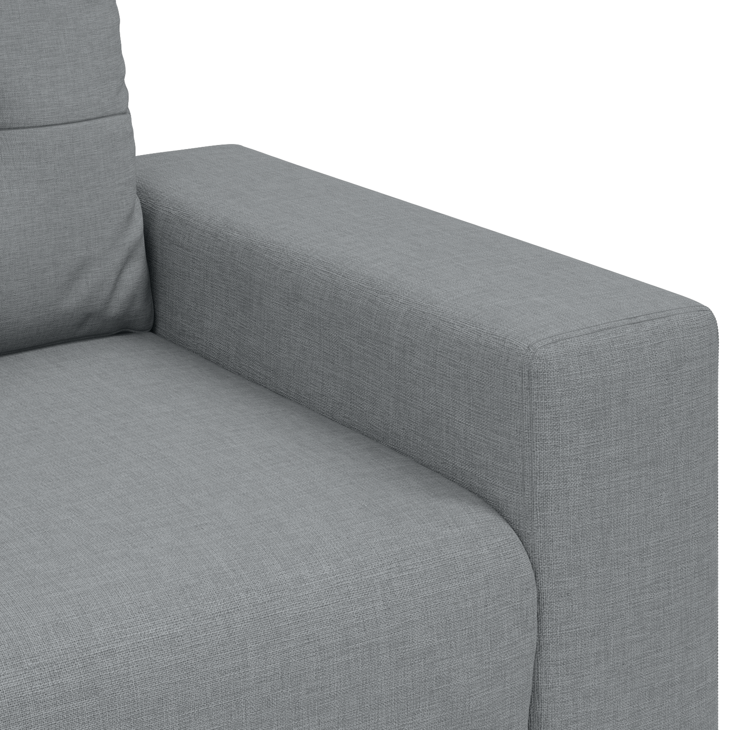 3-delt Sofa Sæt med Puder Lys Grå Stof - billede 10