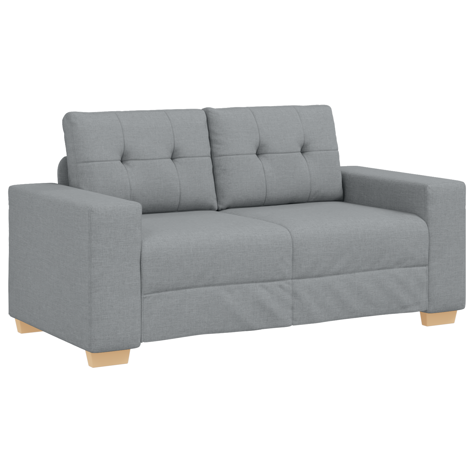 3-delt Sofa Sæt med Puder Lys Grå Stof - billede 6