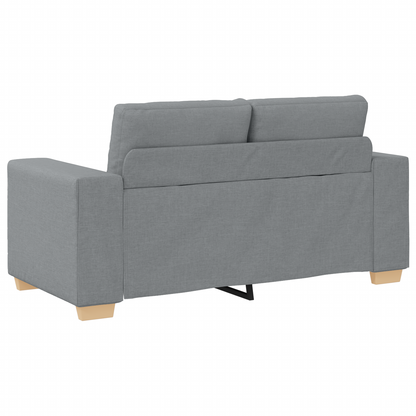 3-delt Sofa Sæt med Puder Lys Grå Stof - billede 8