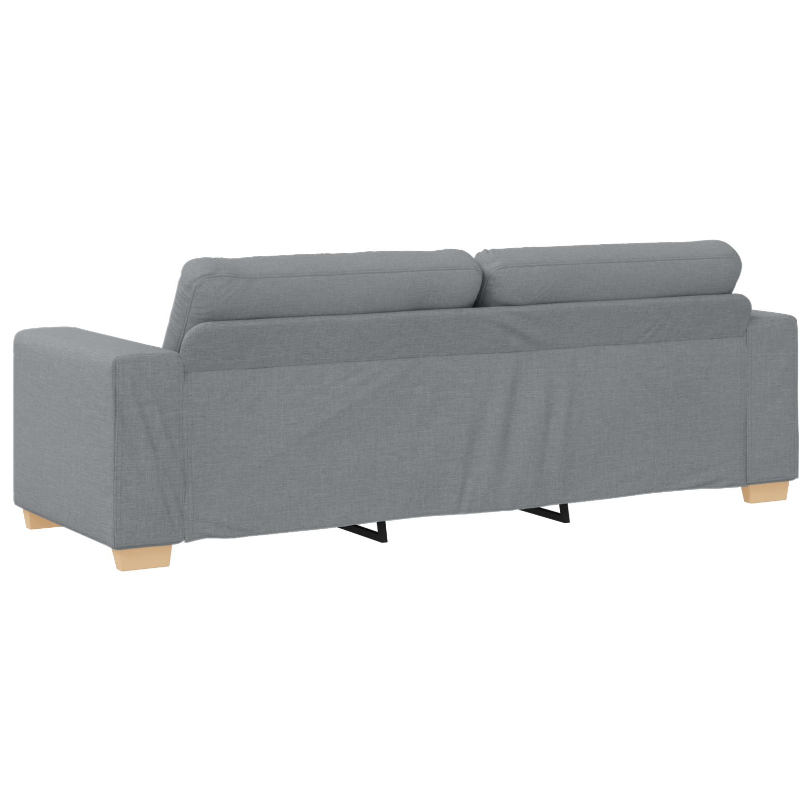 3-delt Sofa Sæt med Puder Lys Grå Stof - billede 9
