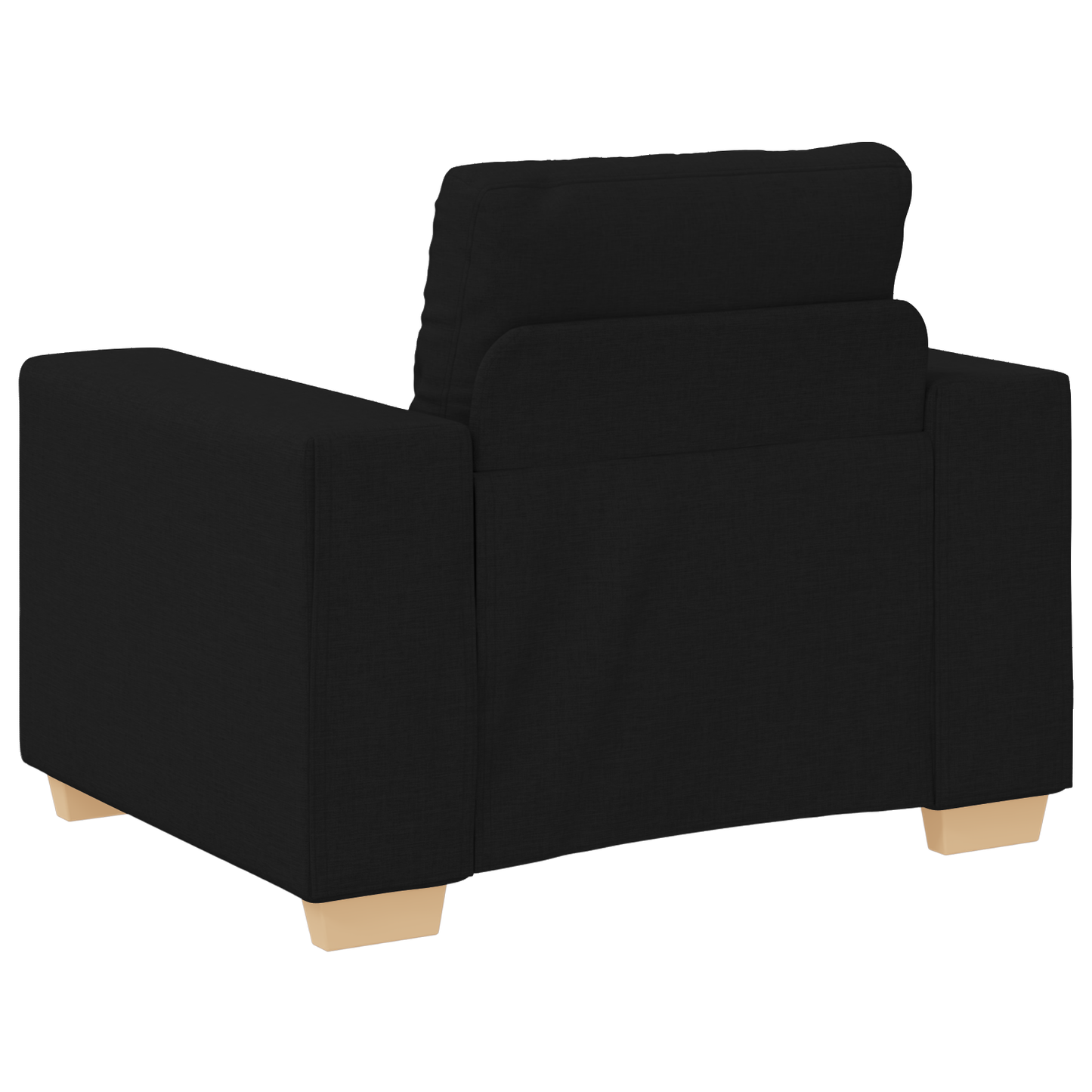 3-Personers Sofa Sæt Med Puder - Sort Stof