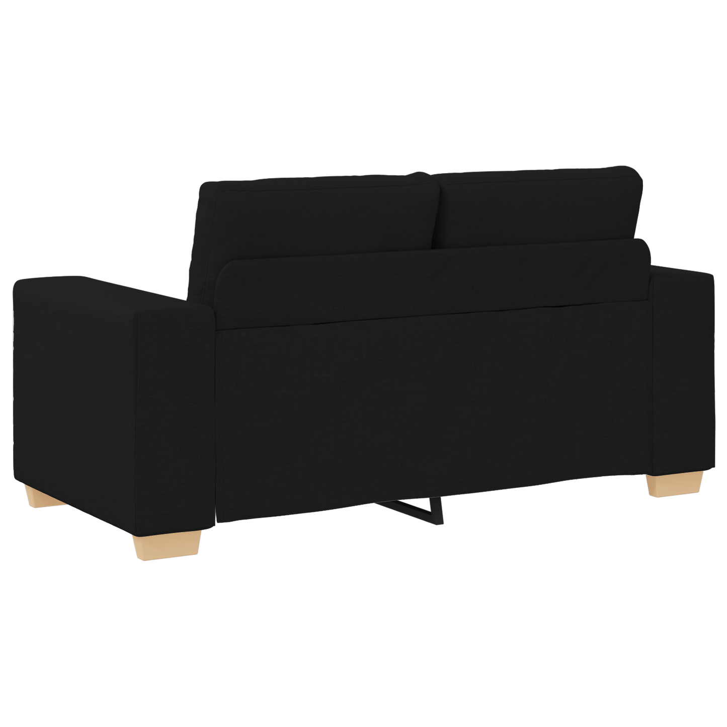 3-Personers Sofa Sæt Med Puder - Sort Stof