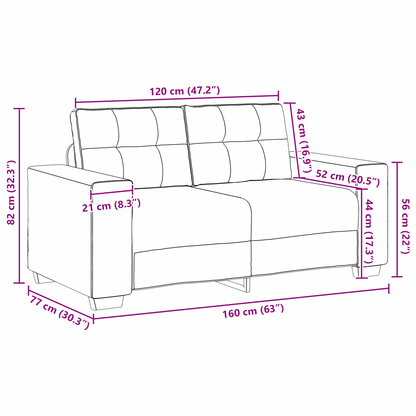 3-Delts Sofasæt Med Puder Cremefarvet Stof