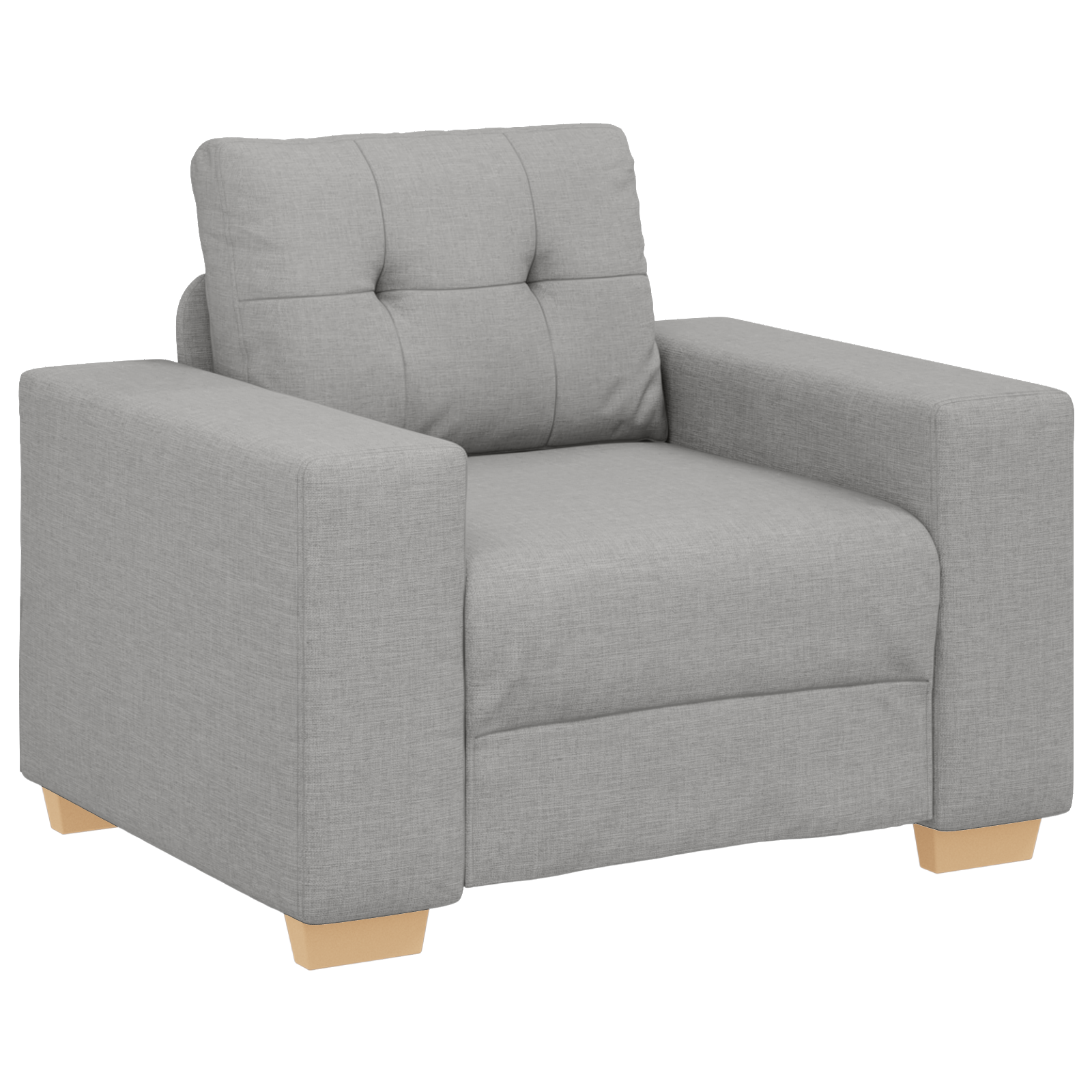 Sofa Sæt Med Pude Med Pude 3 Pcs Grå Stof - Billede 4