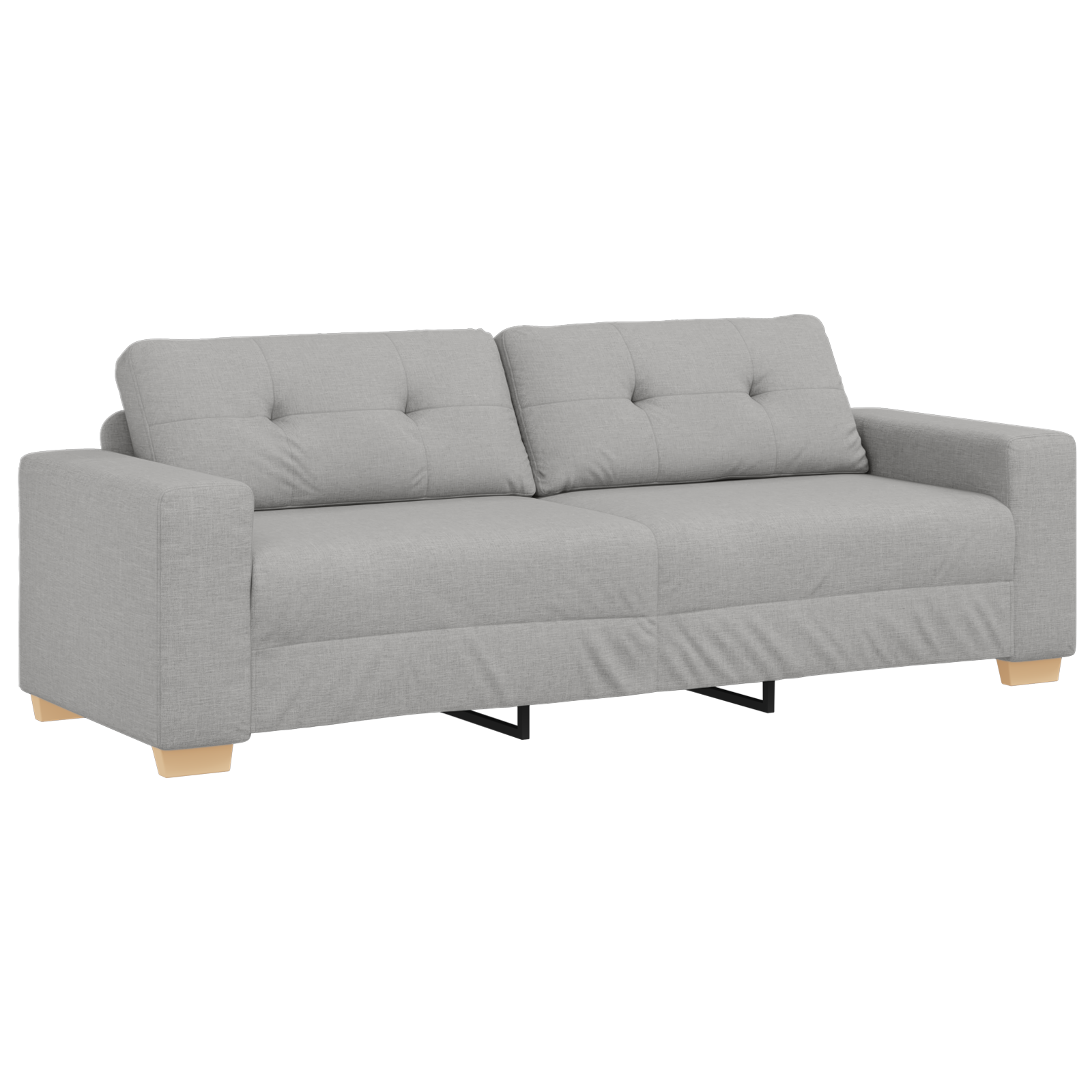 Sofa Sæt Med Pude Med Pude 3 Pcs Grå Stof - Billede 5