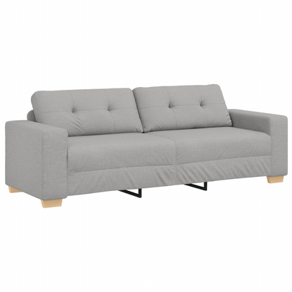 Sofa Sæt Med Pude Med Pude 3 Pcs Grå Stof - Billede 5