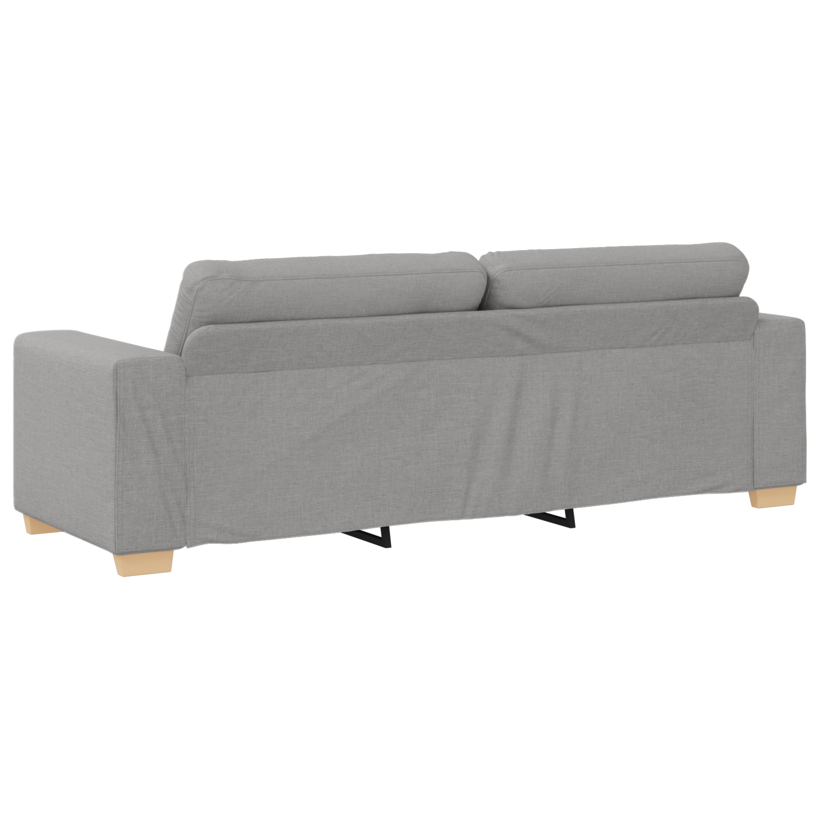 Sofa Sæt Med Pude Med Pude 3 Pcs Grå Stof - Billede 9