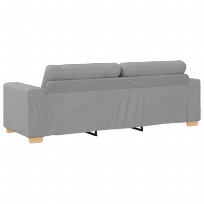 Sofa Sæt Med Pude Med Pude 3 Pcs Grå Stof - Billede 9