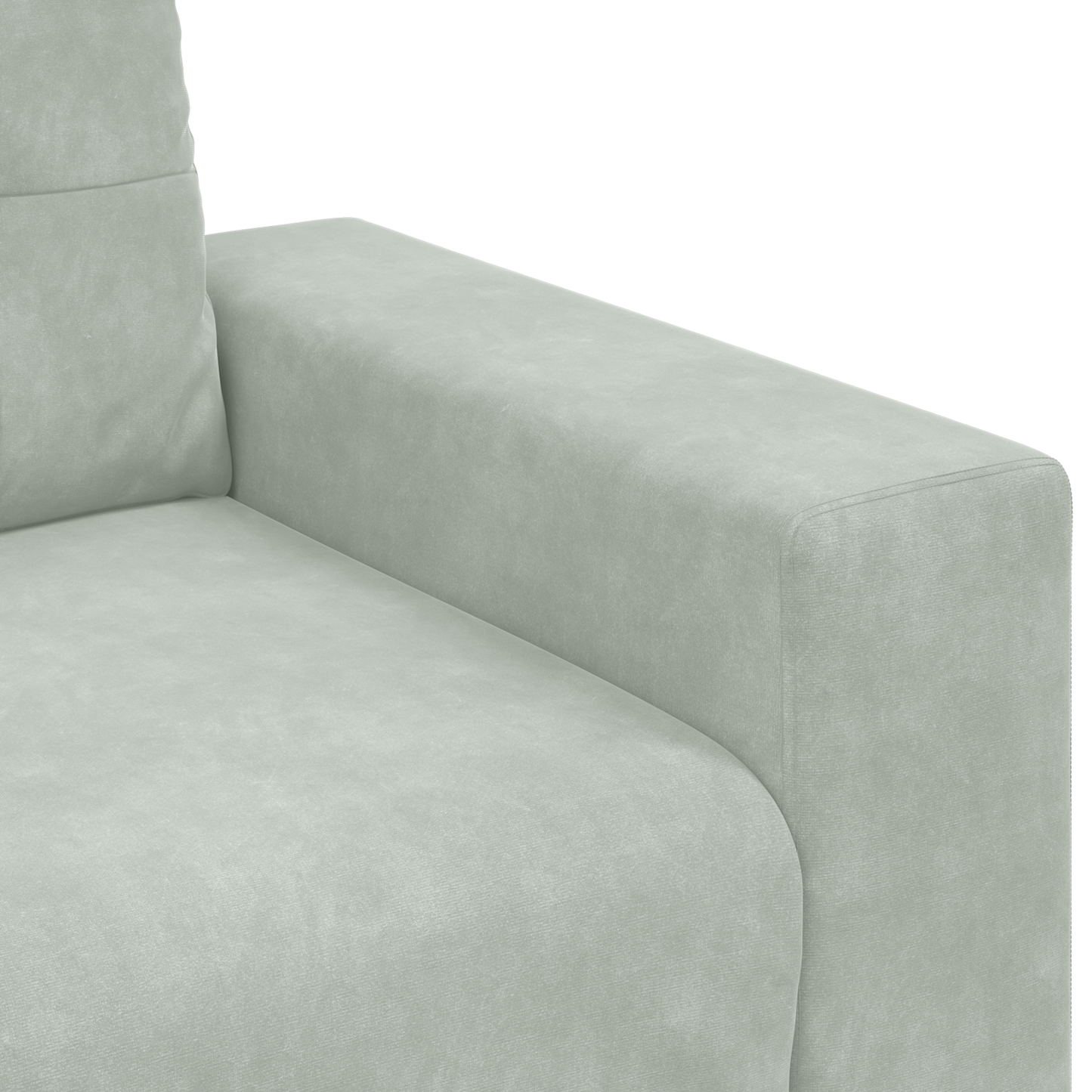 3-Delt Sofasæt Med Puder Lys Grå Velvet