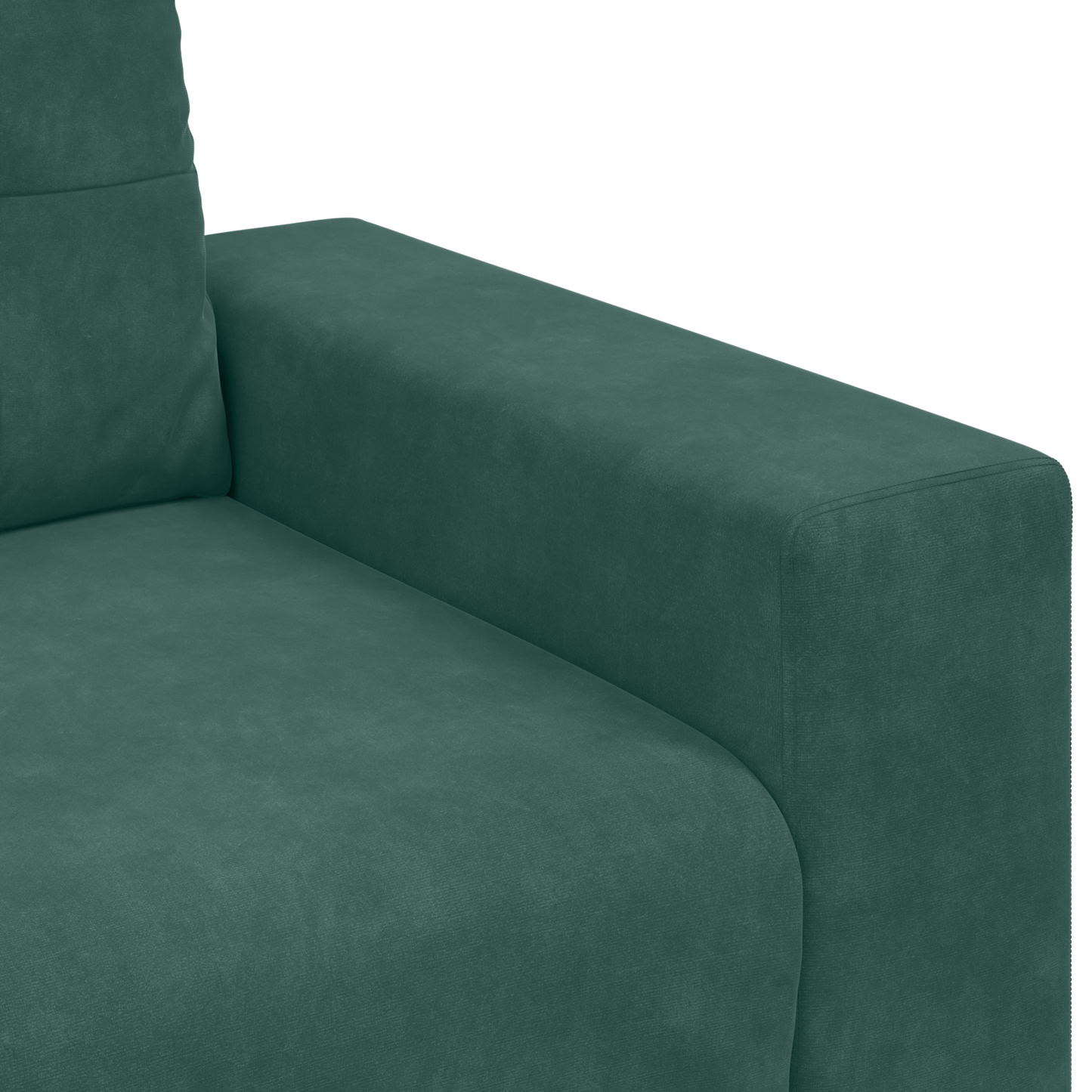 3-Delt Sofa Sæt Med Puder Mørkegrøn Fløjl