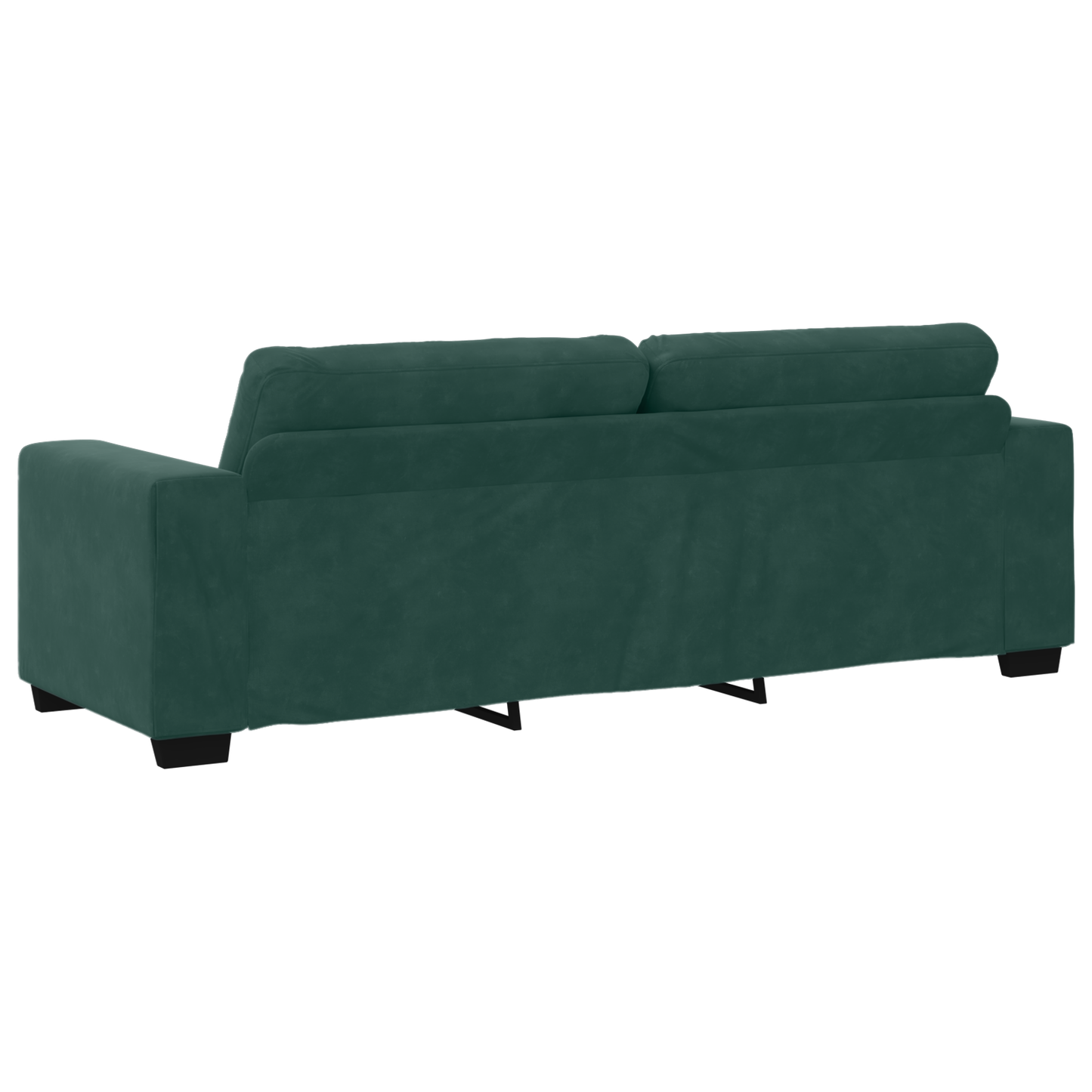 3-Delt Sofa Sæt Med Puder Mørkegrøn Fløjl