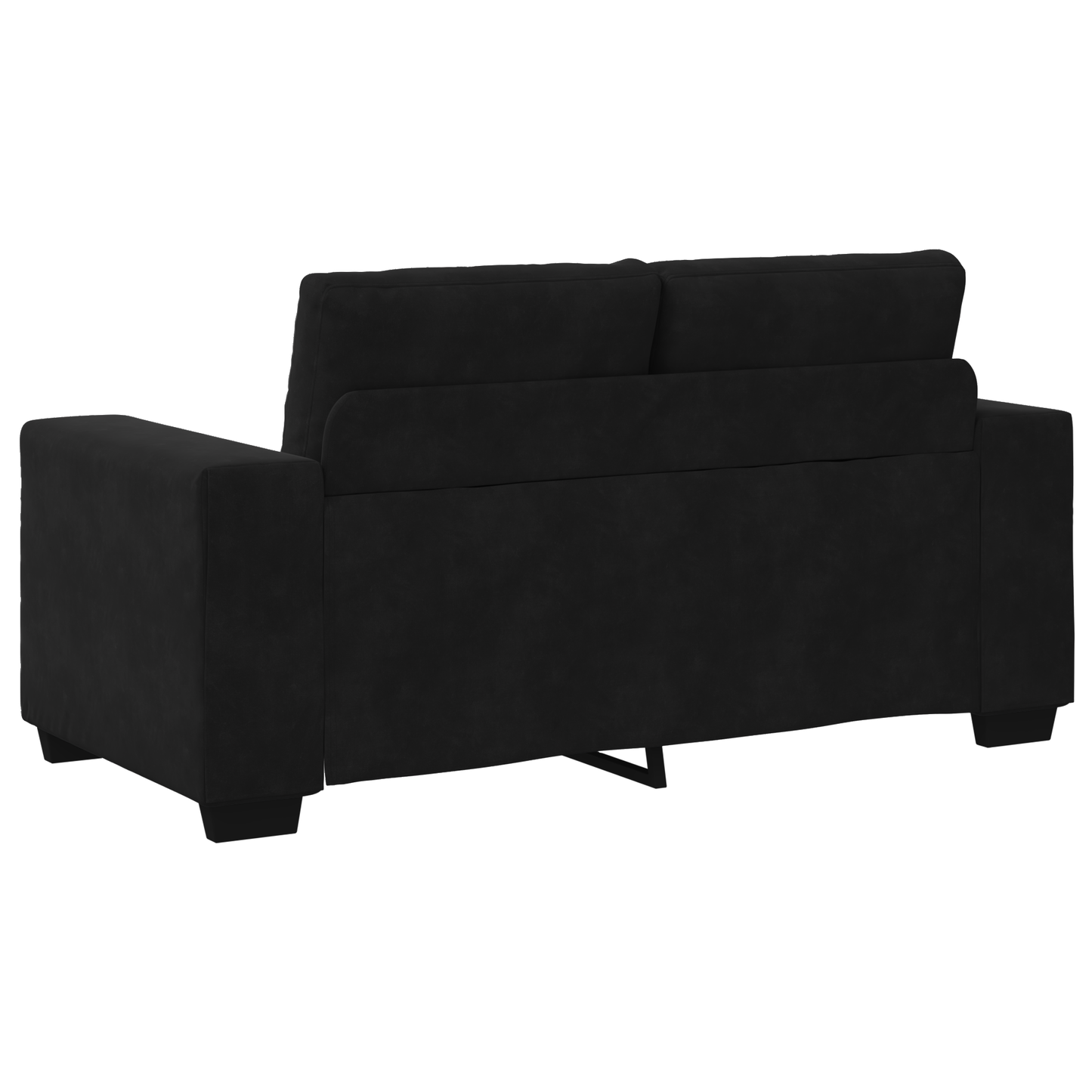 3-Delt Sofa Sæt Med Puder Sort Fløjl