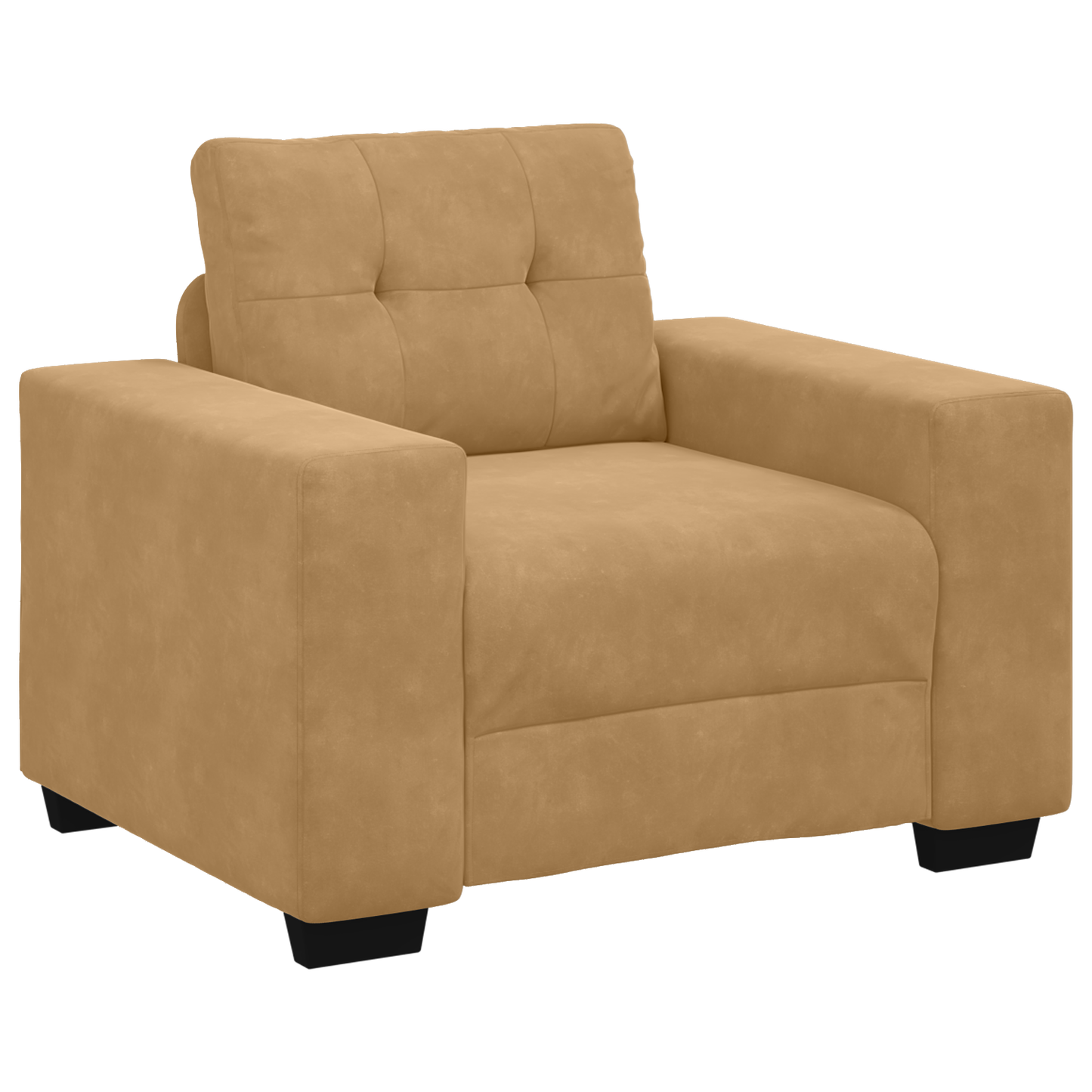 3-Delt Sofa Sæt Med Puder Brun Fløjl