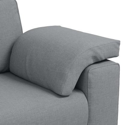 3-Personers Sofa Sæt Med Puder I Lysegråt Stof