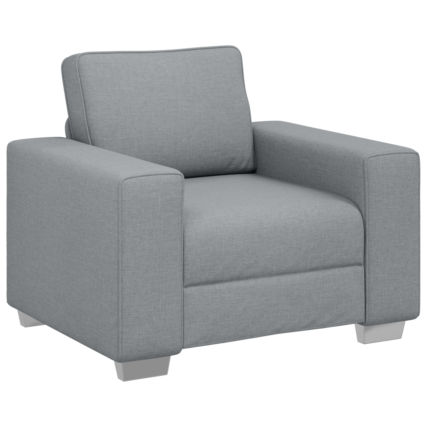 3-Personers Sofa Sæt Med Puder I Lysegråt Stof