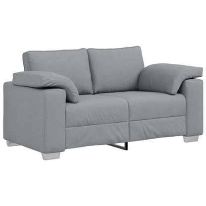 3-Personers Sofa Sæt Med Puder I Lysegråt Stof