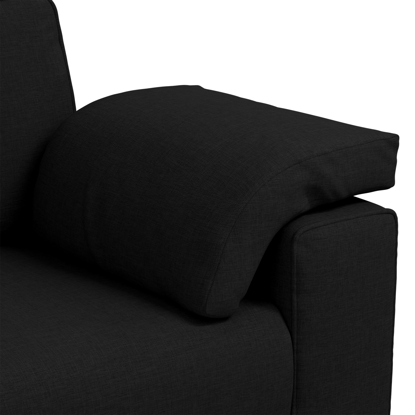 3-Delt Sofasæt Med Puder Sort Stof