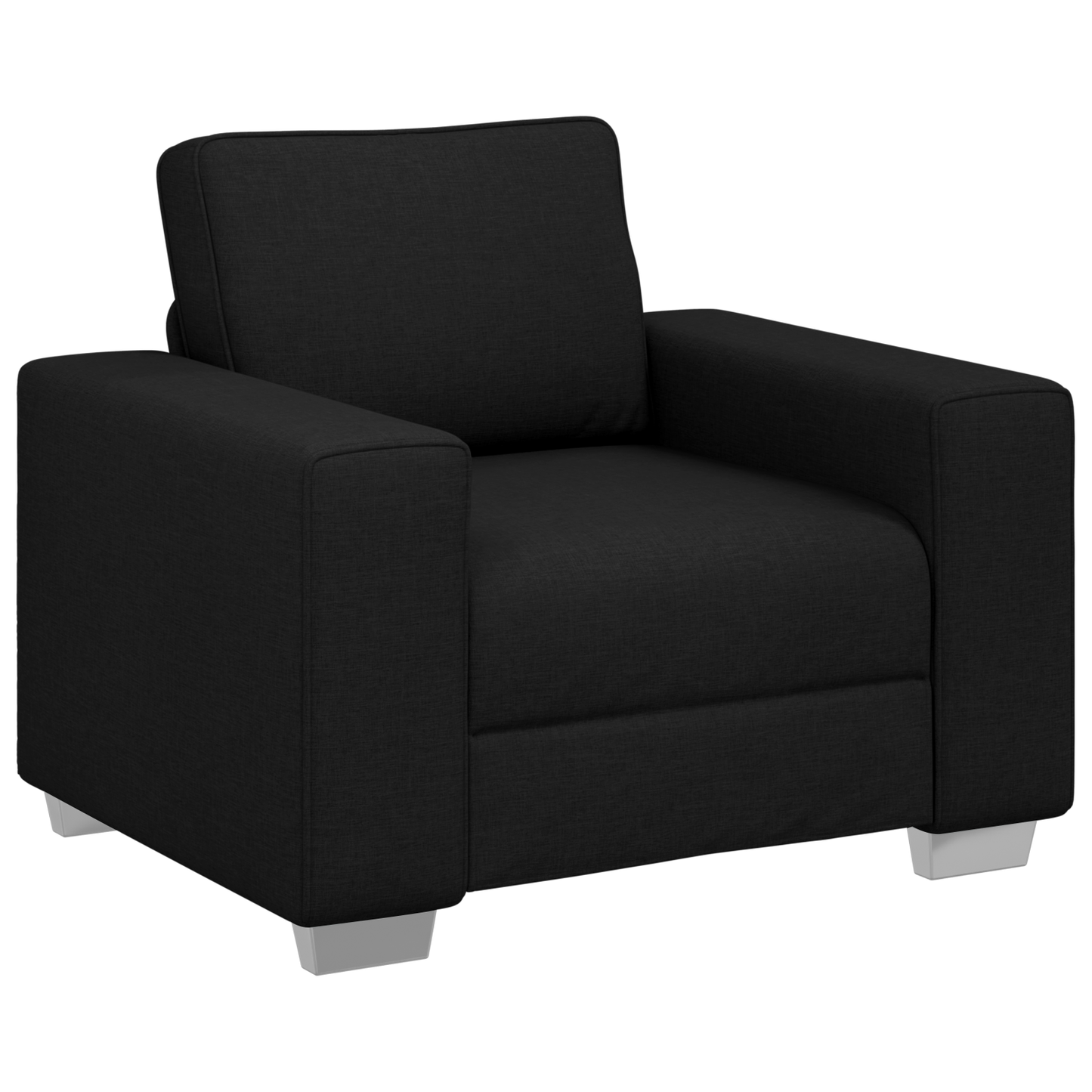 3-Delt Sofasæt Med Puder Sort Stof