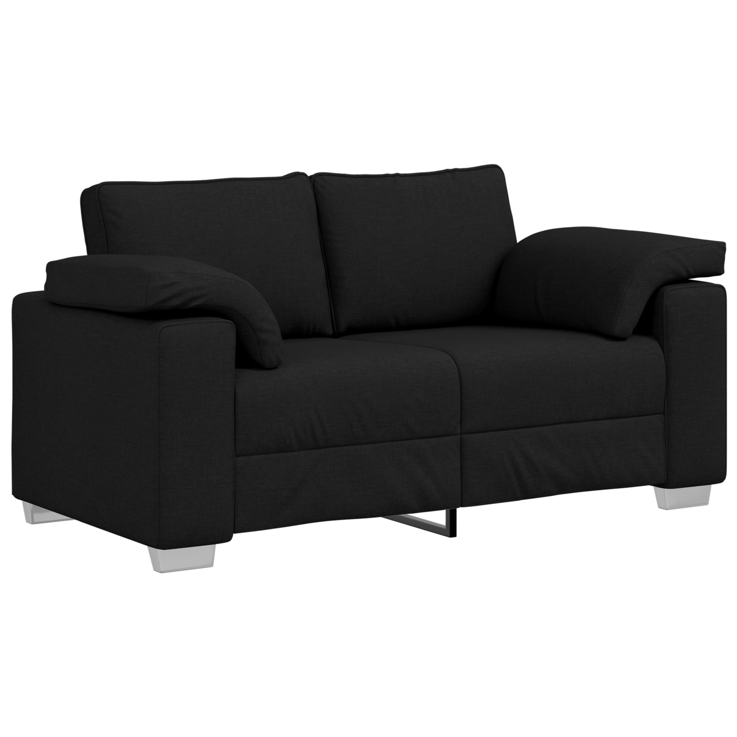 3-Delt Sofasæt Med Puder Sort Stof
