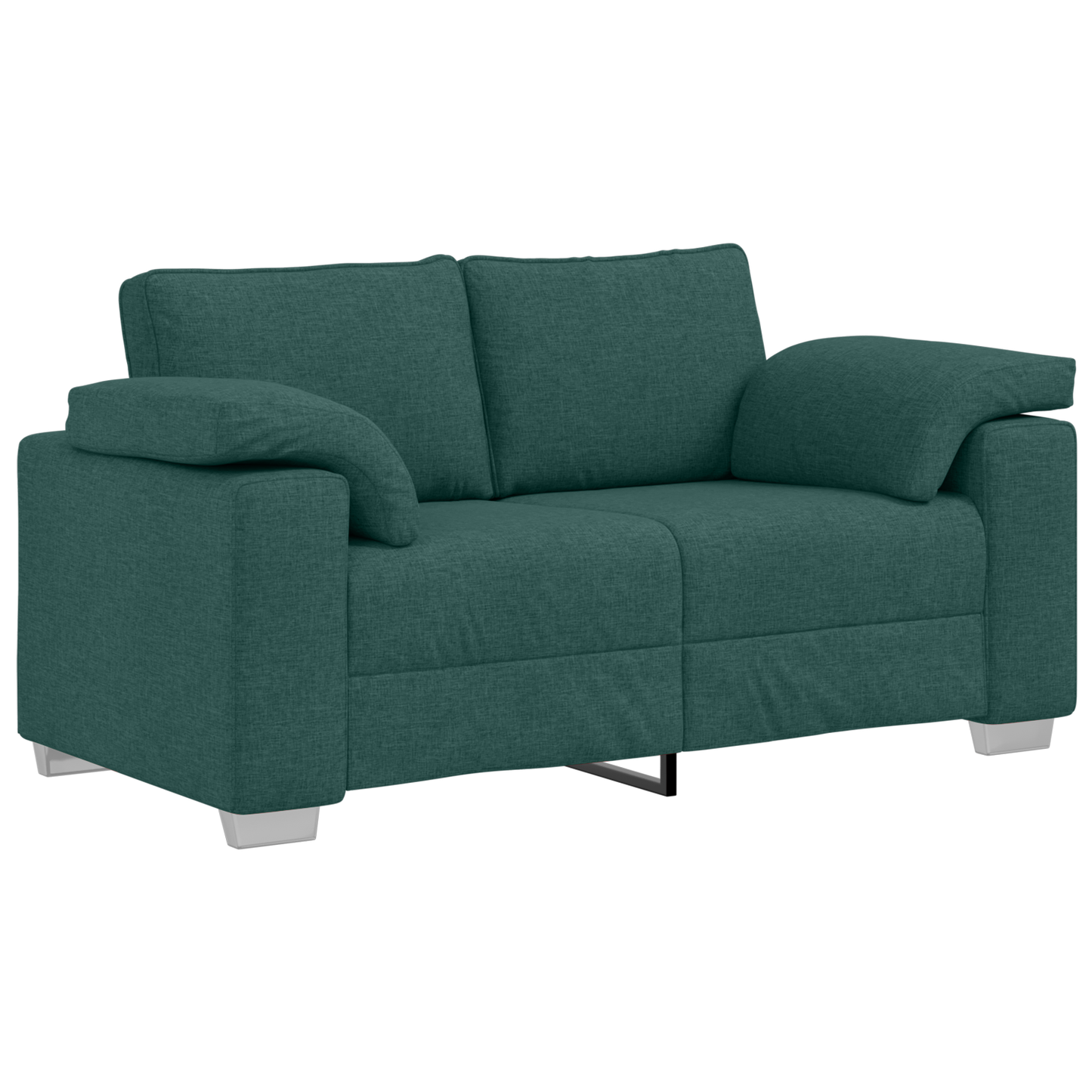 3-Dele Sofasæt Med Puder I Mørkegrønt Stof