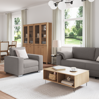 3 Personers Sofasæt Med Puder I Taupe Stof