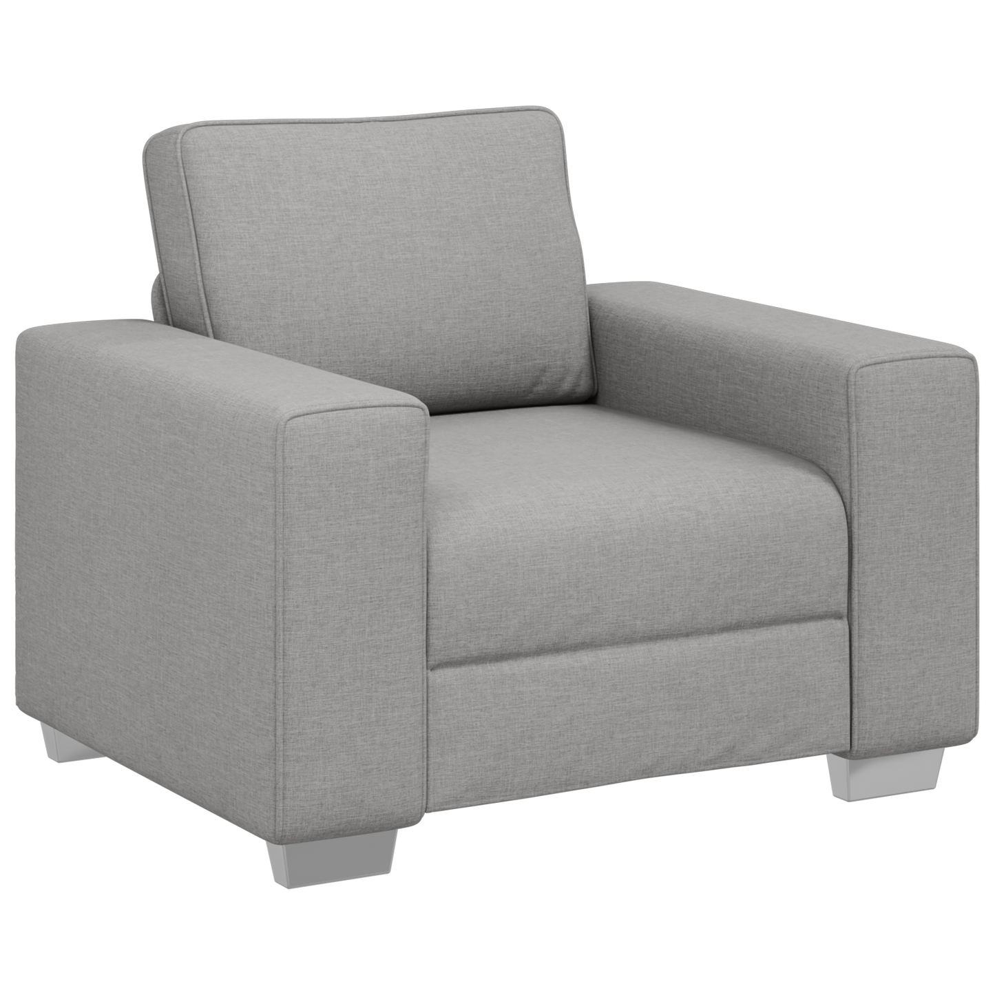 3-Delt Sofasæt Med Puder I Lysegrå Stof