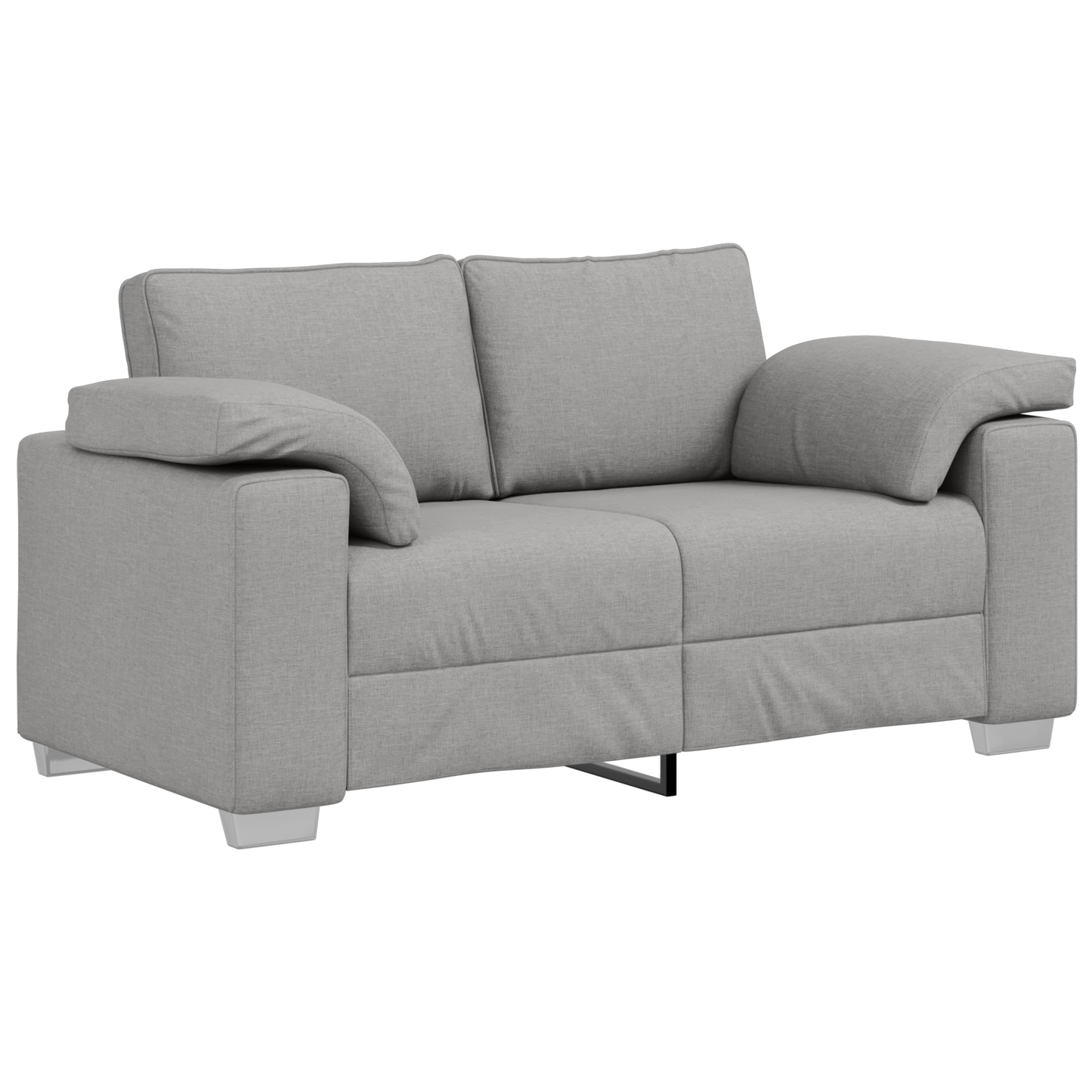 3-Delt Sofasæt Med Puder I Lysegrå Stof