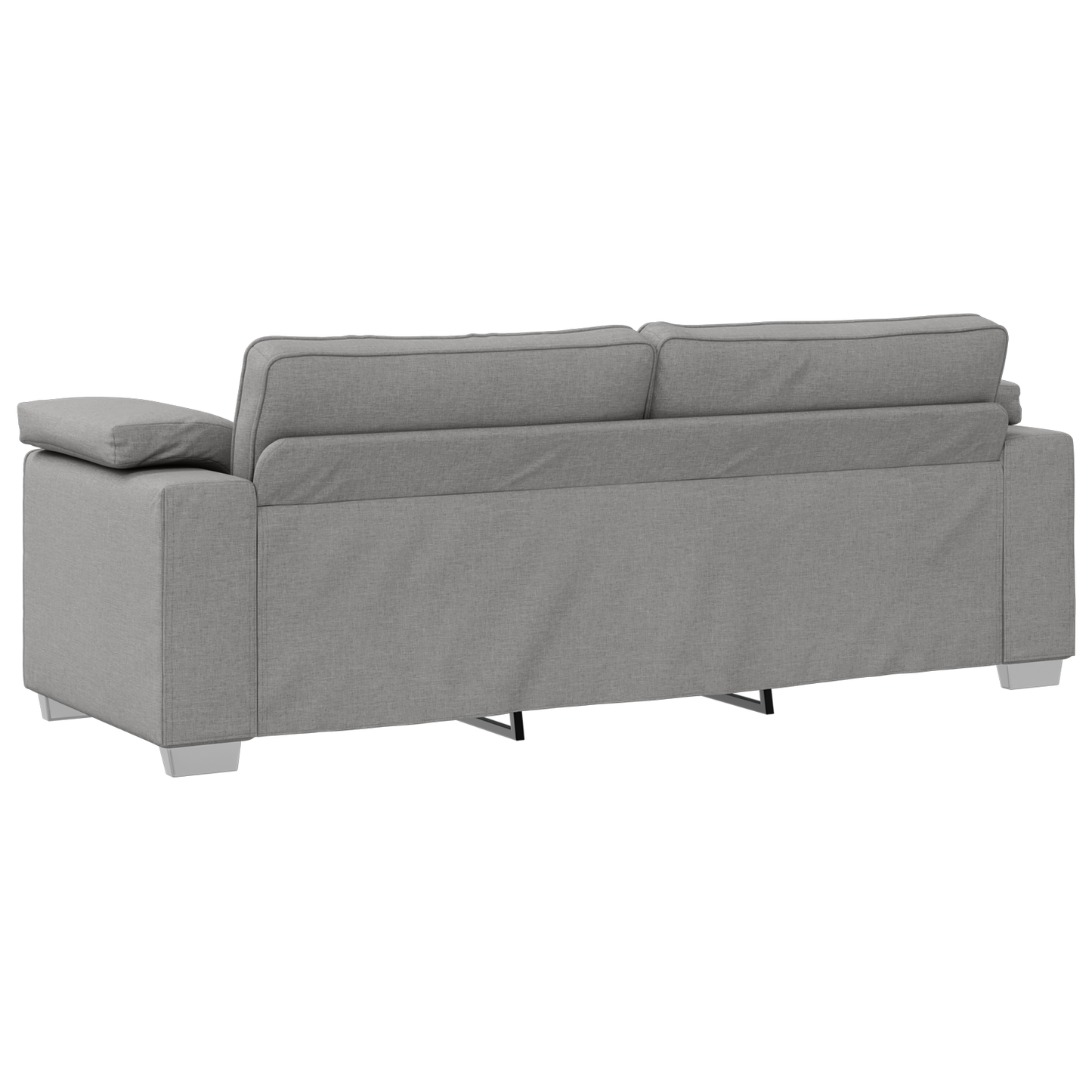 3-Delt Sofasæt Med Puder I Lysegrå Stof