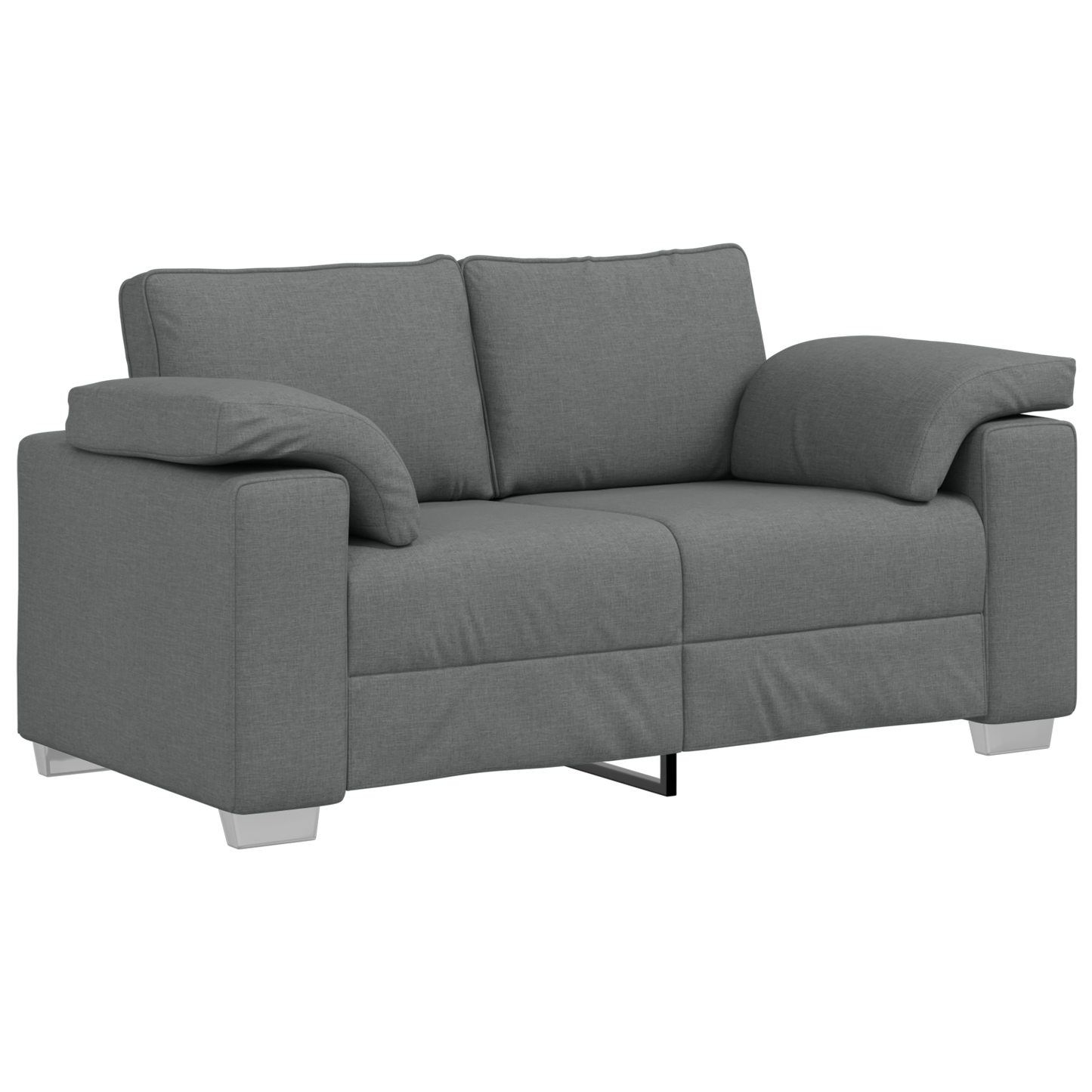 2-Personers Sofa Sæt Med Puder - Mørkegrå Stof