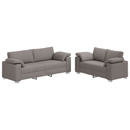 2 Personers Sofagruppe Med Puder Taupe Stof