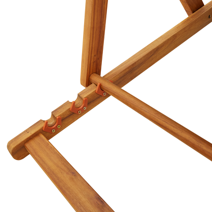 Foldable Strandstol 2 Stk Sort Massivt Akacietræ & Textilene