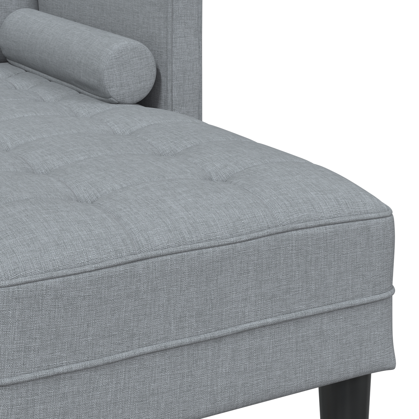 2 Stykke Sofa Sæt Med Puder Lysegrå Stof
