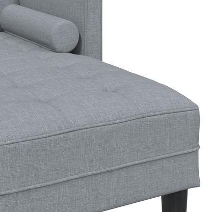 2 Stykke Sofa Sæt Med Puder Lysegrå Stof