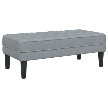 2 Stykke Sofa Sæt Med Puder Lysegrå Stof