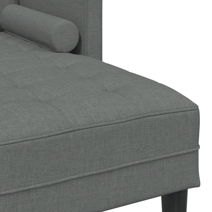 2 Personers Sofa Sæt Med Puder Mørkegrå Stof