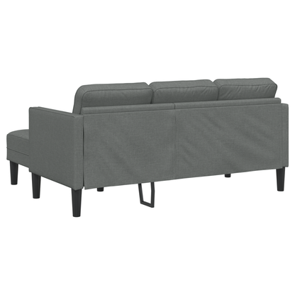 2 Personers Sofa Sæt Med Puder Mørkegrå Stof