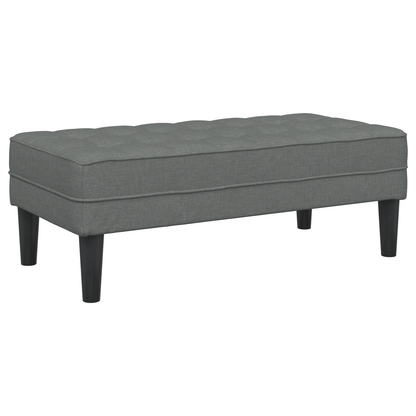 2 Personers Sofa Sæt Med Puder Mørkegrå Stof